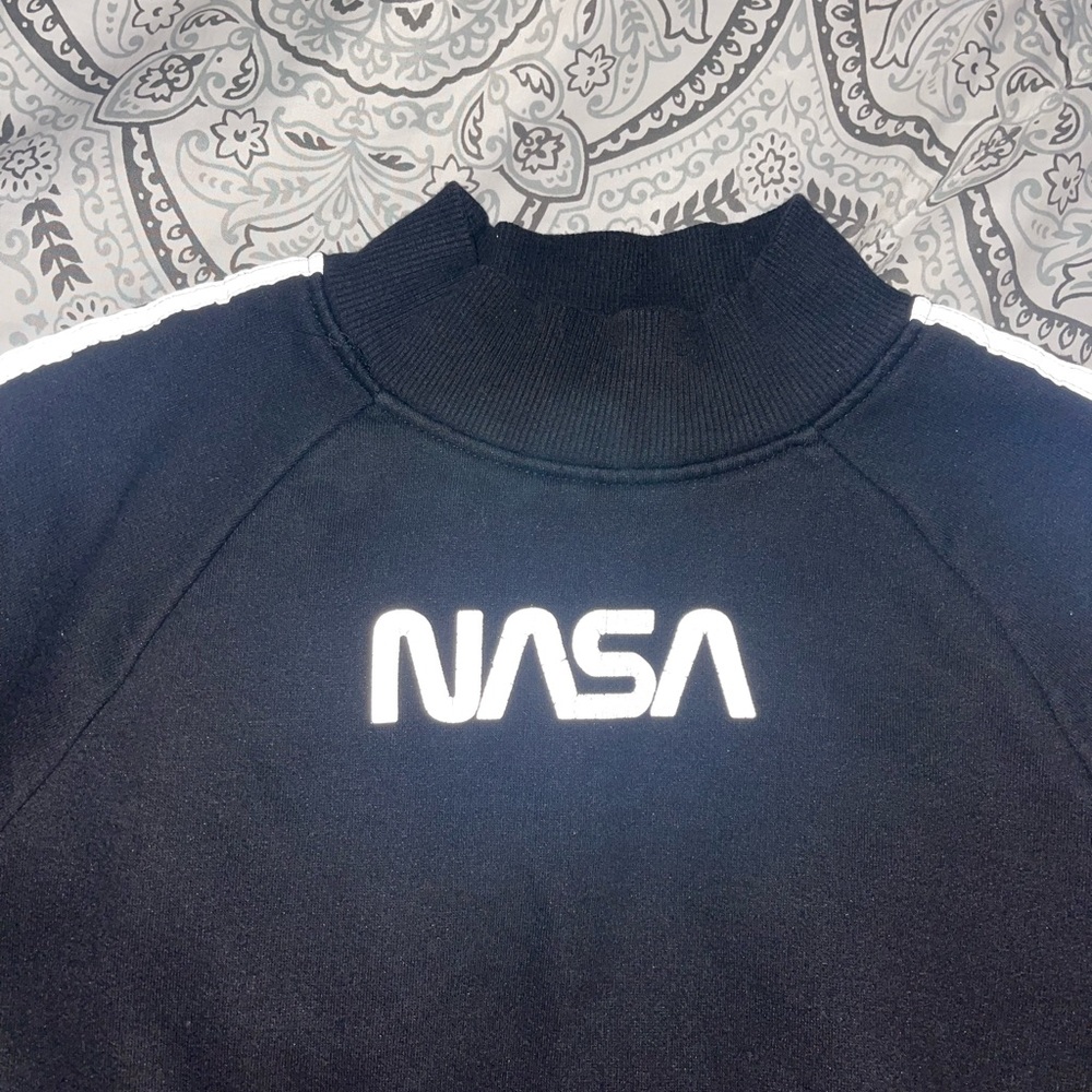 Reflective NASA Crop Sweatshirt